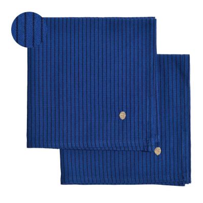 Lot de 2 serviettes de table Léonie Indigo 40 x 40