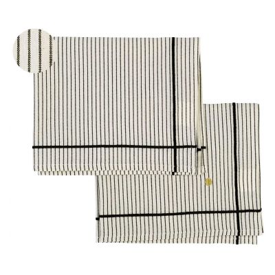 Lot de 2 sets de table Léonie Caviar 40 x 50