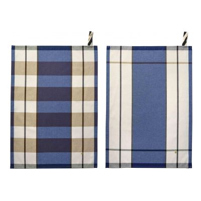 Lot de 2 torchons Archie Indigo 70 x 50
