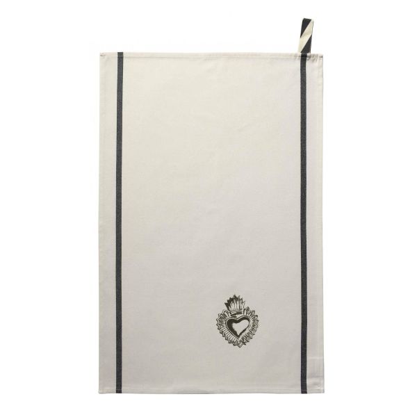 Torchon Bon cœur Or 70 x 50