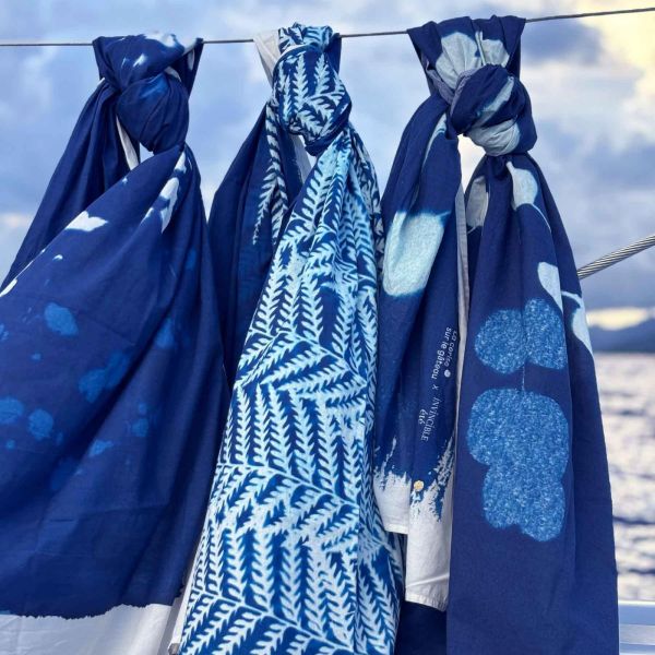 Paréo Eucalyptus Bleu 180 x 130