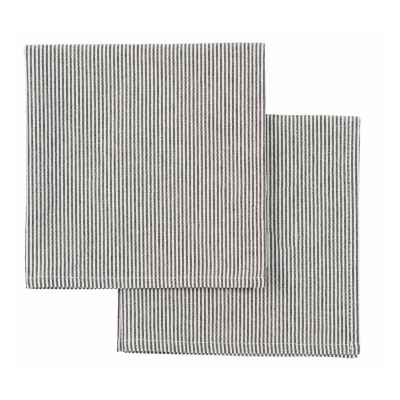 Lot de 2 serviettes de table Finette Caviar 40 x 40