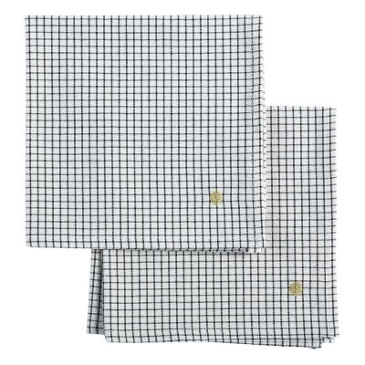 Lot de 2 serviettes de table Gustave Caviar 40 x 40