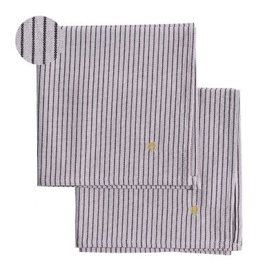 Lot de 2 serviettes de table Léonie Poivre rose 40 x 40