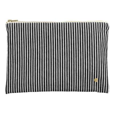 Pochette Basile Caviar L 19 X 28 X 1