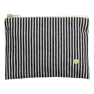 Pochette Basile Caviar M 14 X 19 X 1